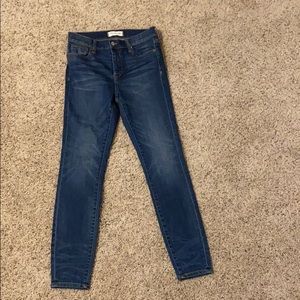 Madewell 27 11” high rise skinny jeans riser